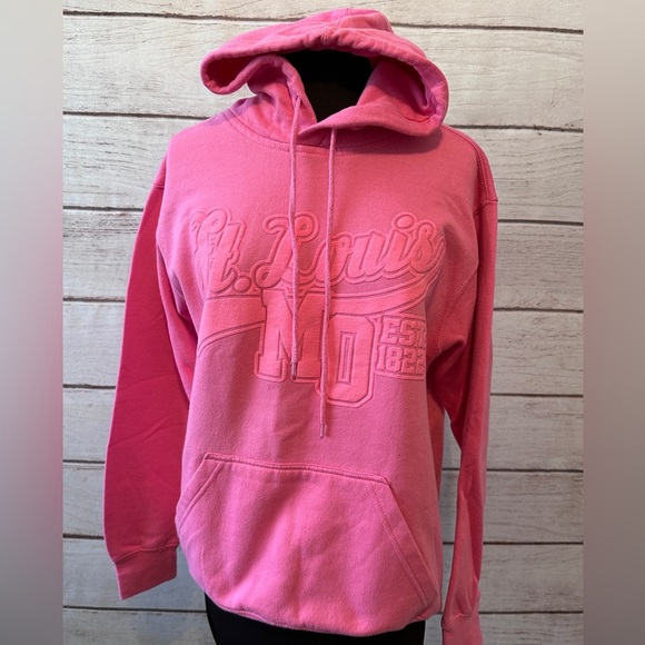 St.Louis Mo /Point Sportswear 
🌸 Bubblegum Pink St. Louis Hoodie - Size Small 🌸 - Picture 1 of 5